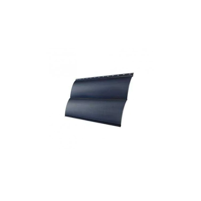 Металлический сайдинг Grand Line Блок-хаус 0.5 мм PurPro Matt 275 RAL 7024 мокрый асфальт
