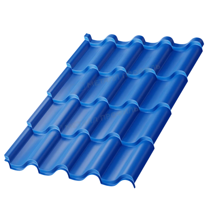 Металлочерепица Металл-Профиль Монтерроса-XL 0,5 PURMAN® RAL 5005 Синий насыщенный