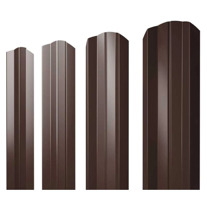 Штакетник М-образный В фигурный Grand Line 0,4 Полиэстер RAL 8017 Шоколад